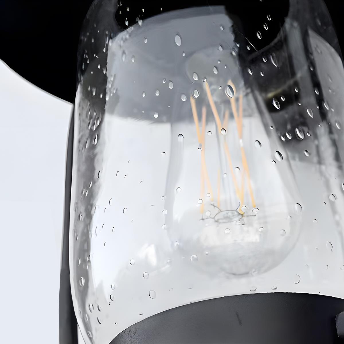Retro Black Waterproof Lantern Outdoor Wall Sconces - Glimvale