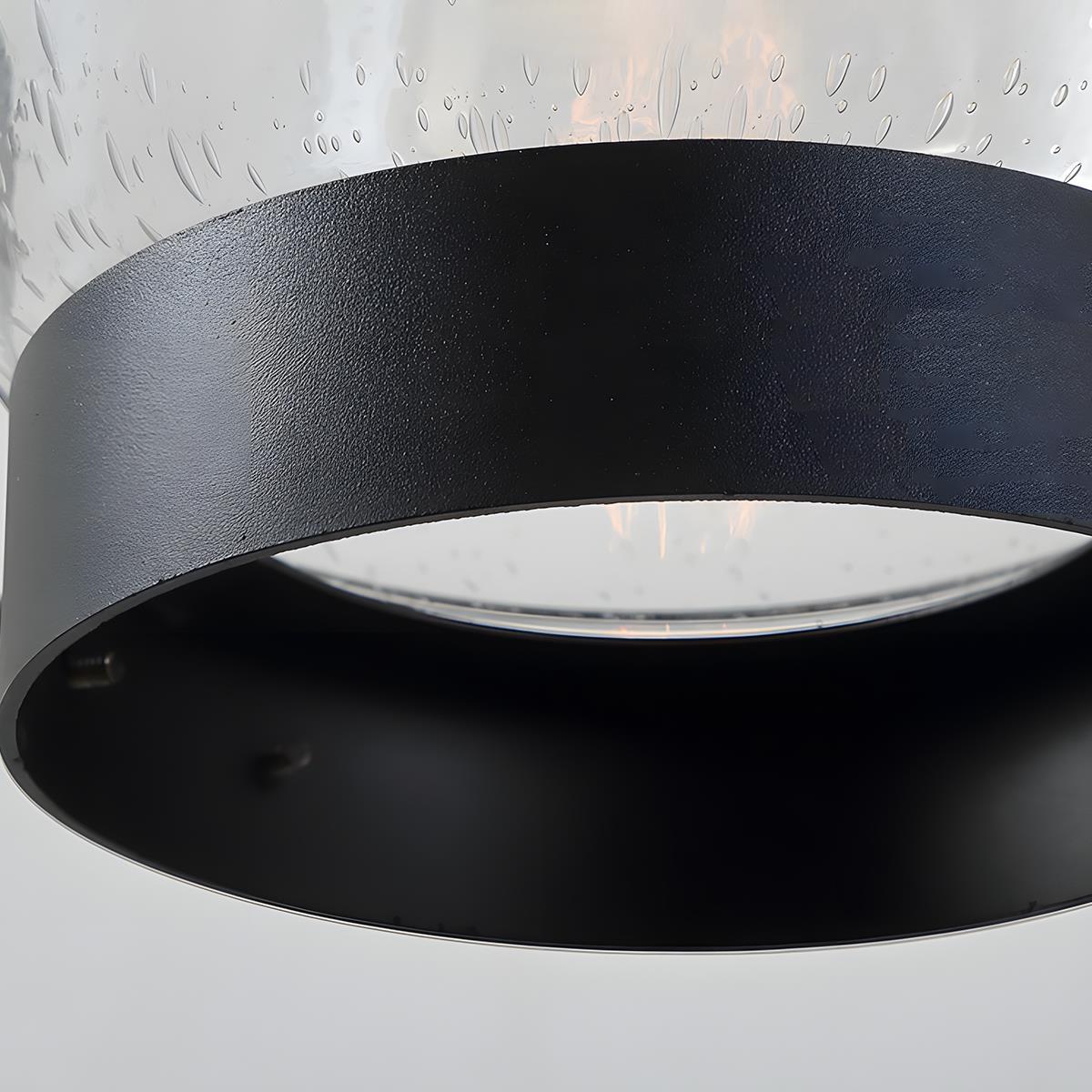 Retro Black Waterproof Lantern Outdoor Wall Sconces - Glimvale
