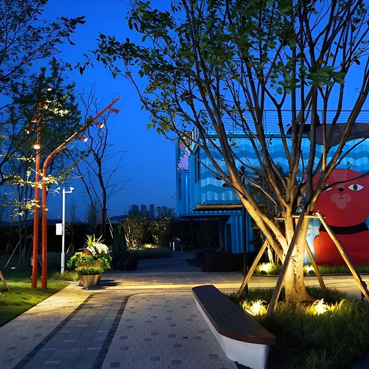 Round Waterproof Outdoor LED Spot Lights Building Exterior Light - Glimvale