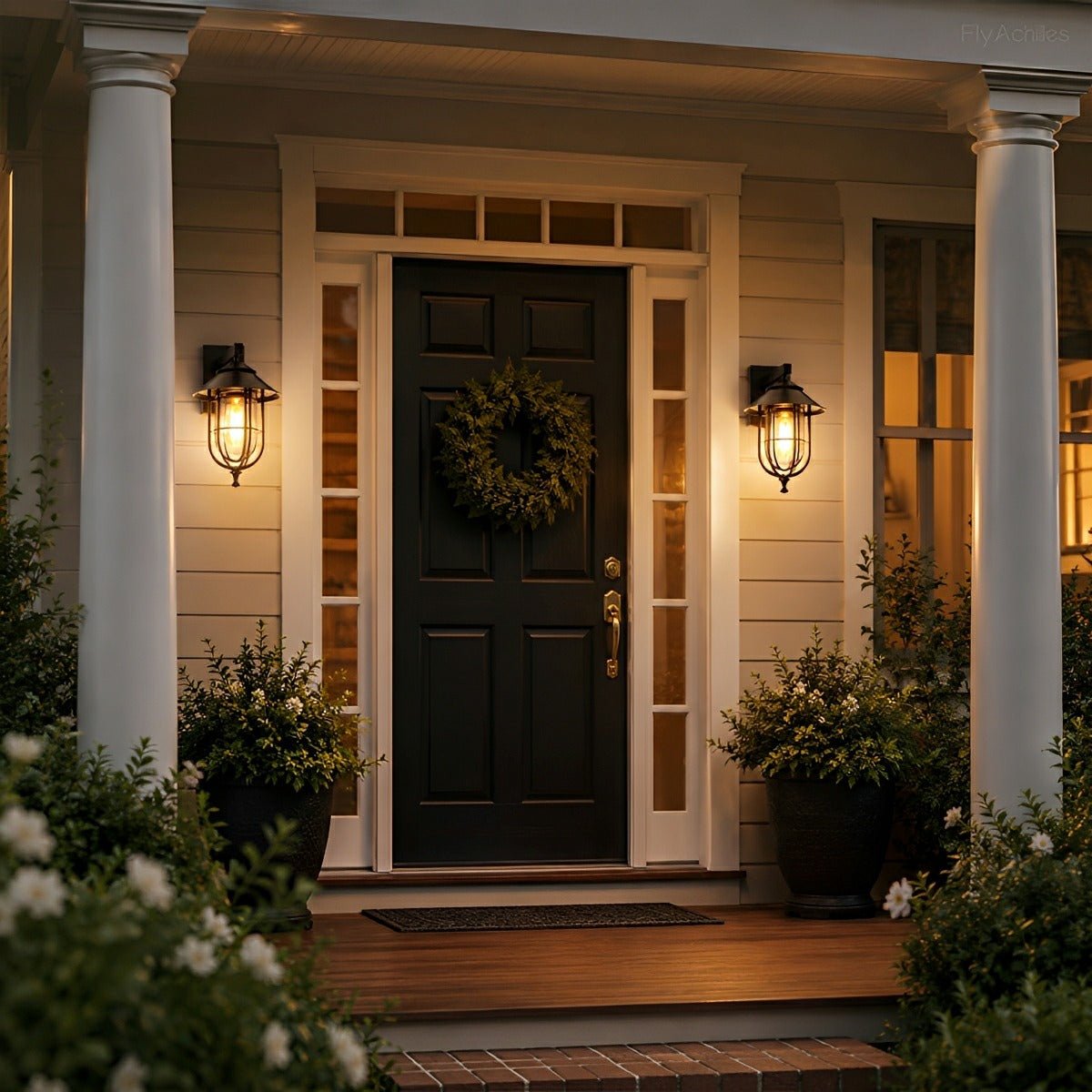 Rustic Birdcage Waterproof Outdoor LED Porch Wall Light - Glimvale