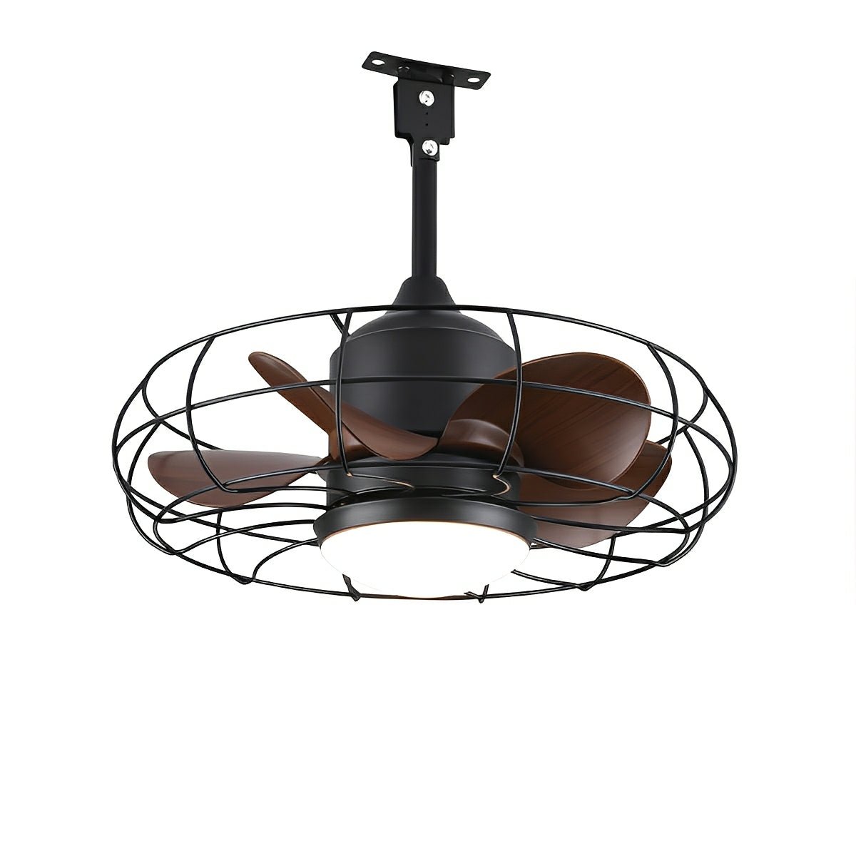 Rustic Round Outdoor DC Motor Reverse Ceiling Fan Light 19.69" - Glimvale