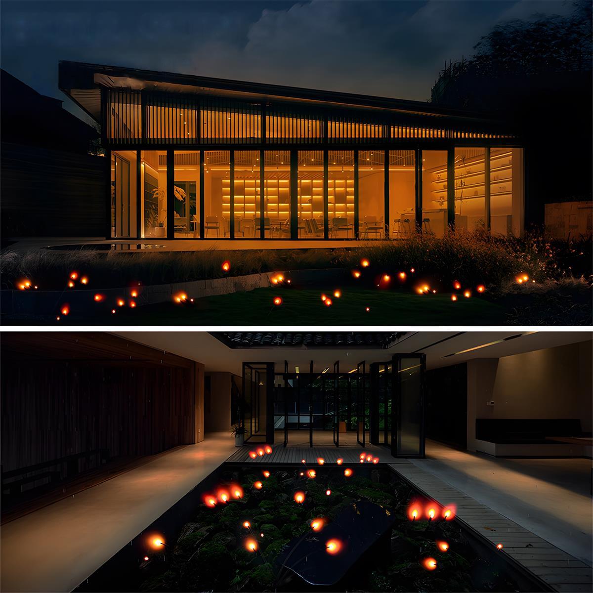 Set of 4 Low Voltage Waterproof 6 - LED Firefly Outdoor Lawn Lights 12V - Glimvale