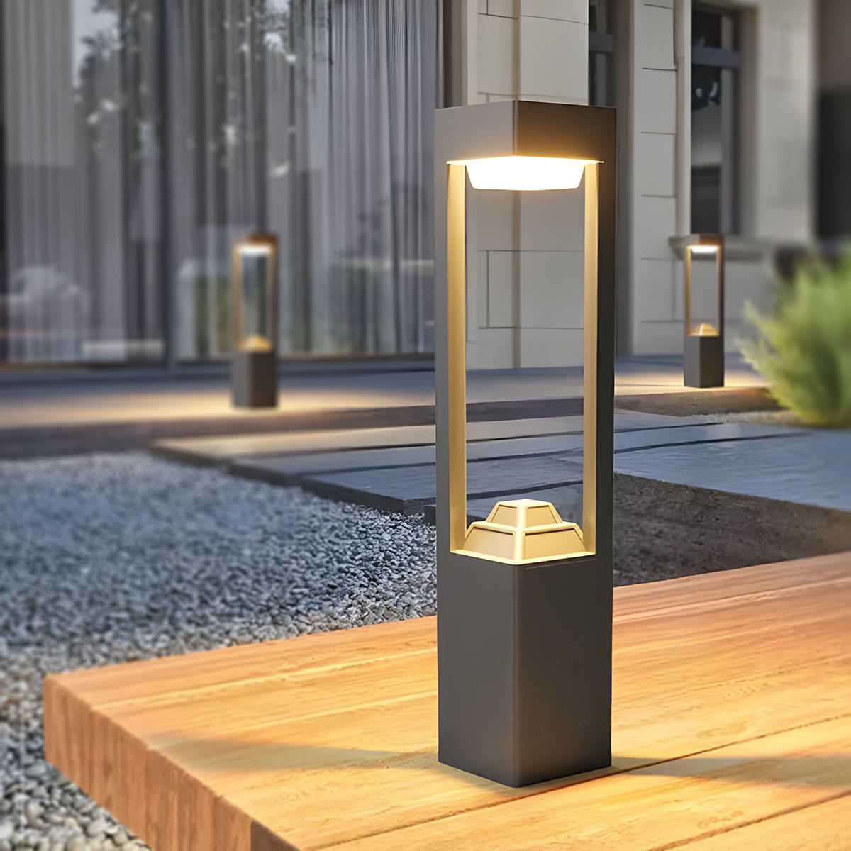 Solar Rectangular LED Outdoor Landscape Lighting - Glimvale