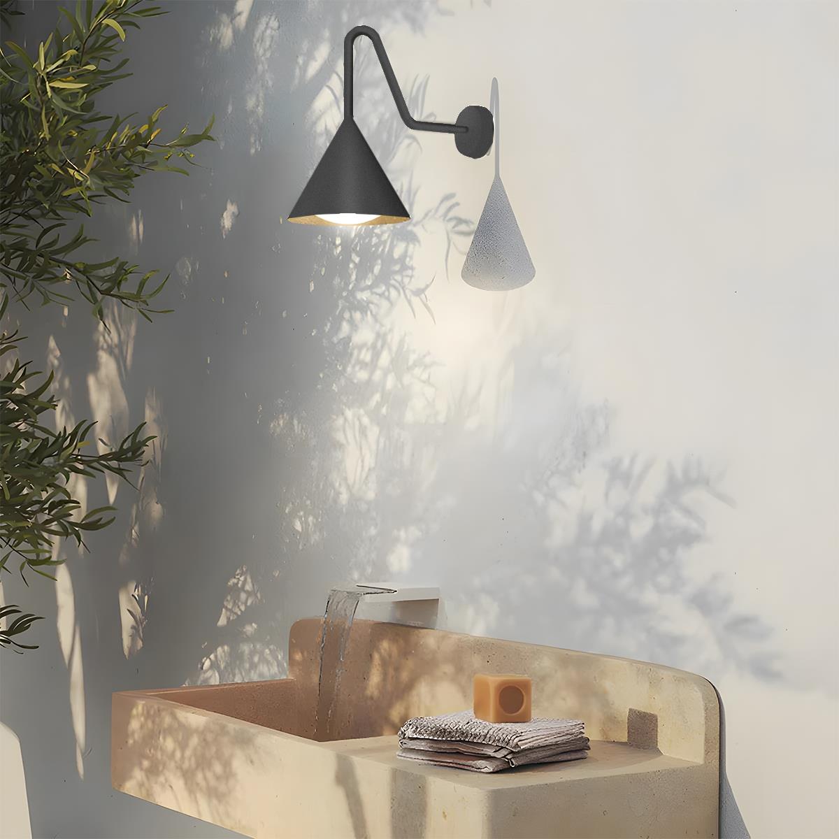 Solar Waterproof Modern Minimalist Bell LED Outdoor Wall Sconces - Glimvale
