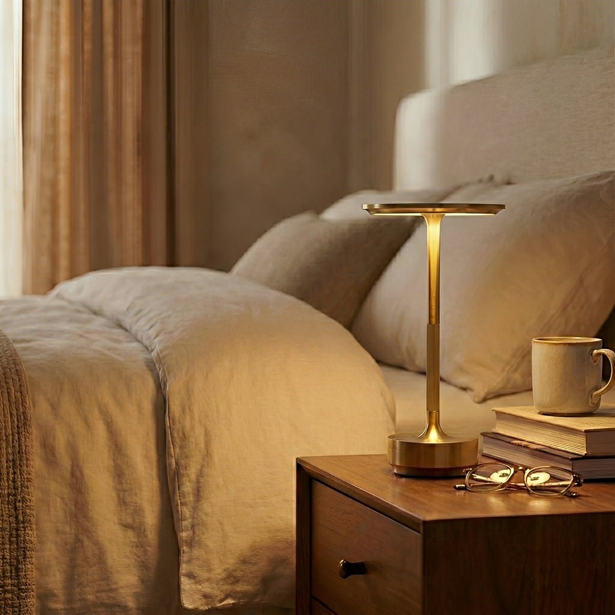 USB Dimmable Dish LED Table Lamp - Glimvale