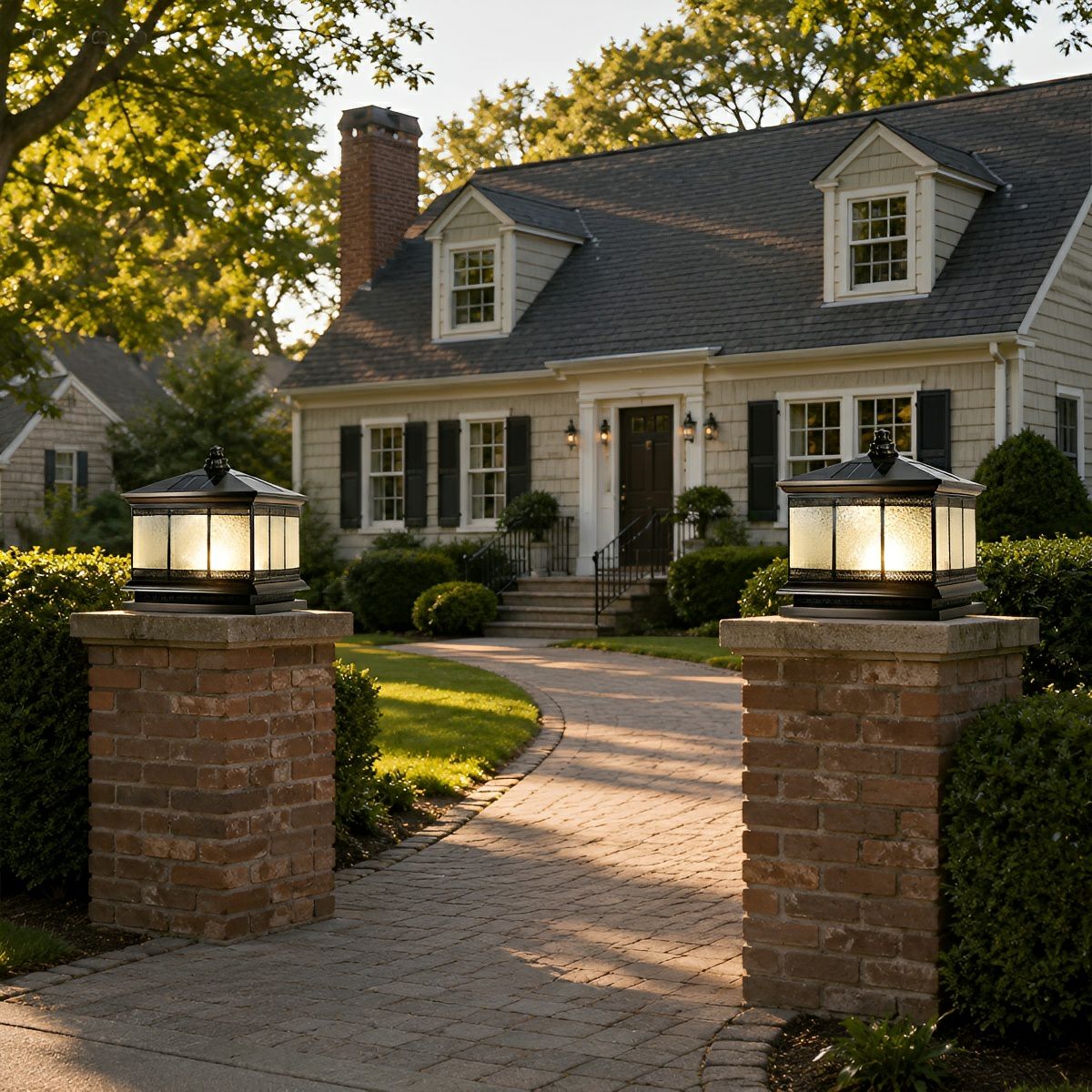 Vintage Waterproof Tower Shape Fence Outdoor Post Caps Lights - Glimvale