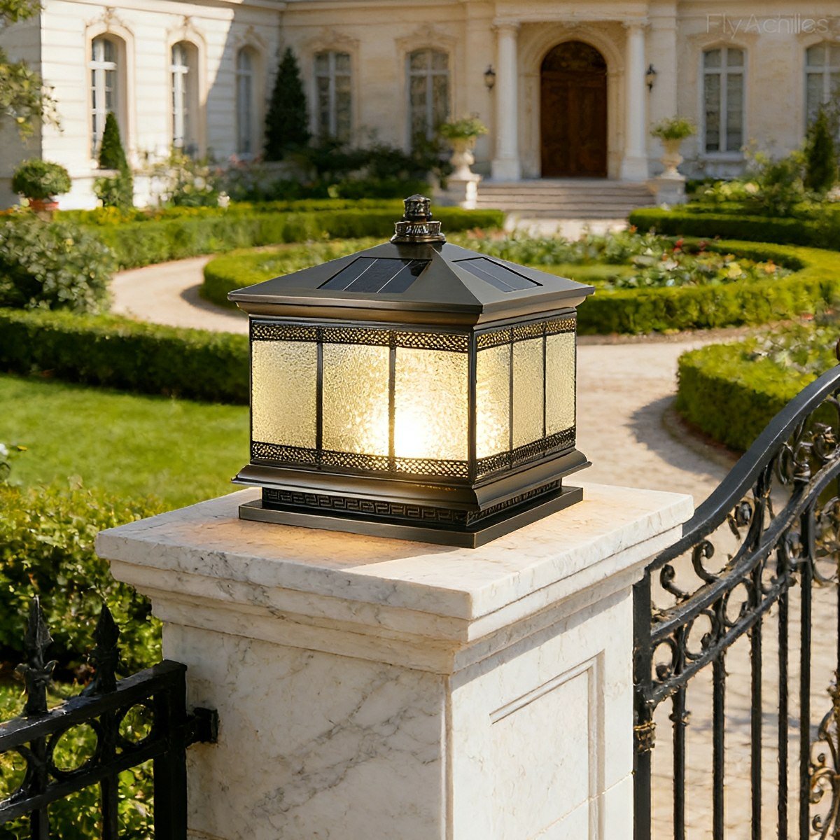 Vintage Waterproof Tower Shape Fence Outdoor Post Caps Lights - Glimvale
