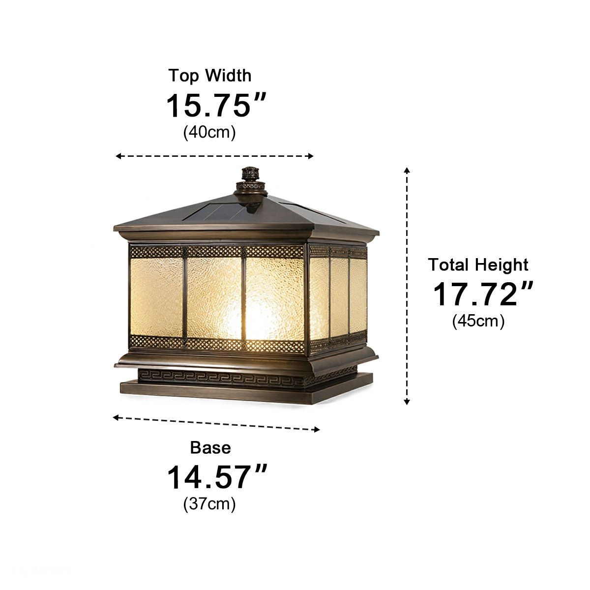 Vintage Waterproof Tower Shape Fence Outdoor Post Caps Lights - Glimvale