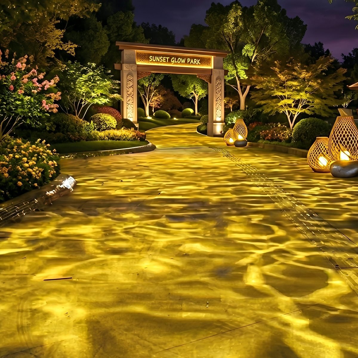 Waterproof 3D Dynamic Ocean Water Ripple LED Spotlight Ambient Lighting - Glimvale