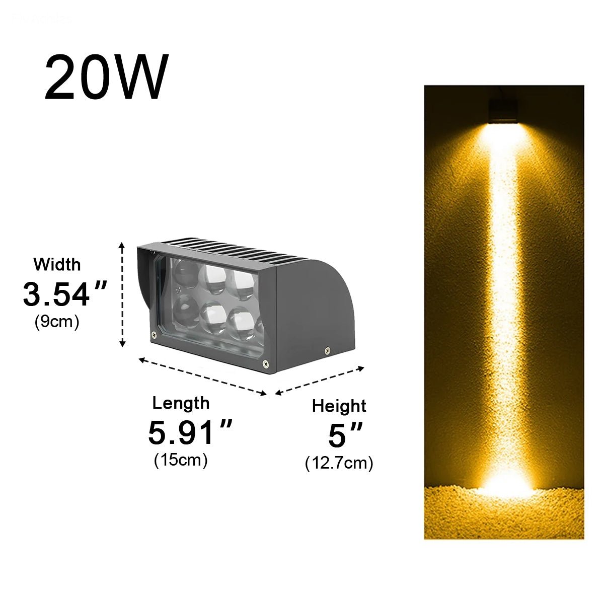 Waterproof IP65 LED Modern Outdoor Wall Lights Spotlight Lighting - Glimvale
