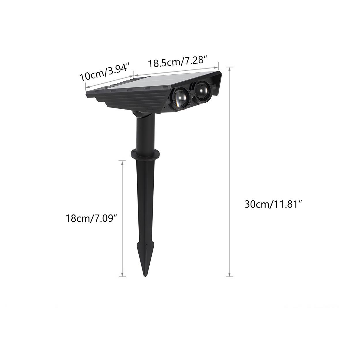 Waterproof LED Solar Multi - zoom Spot Light Landscape Lighting RGB - Glimvale