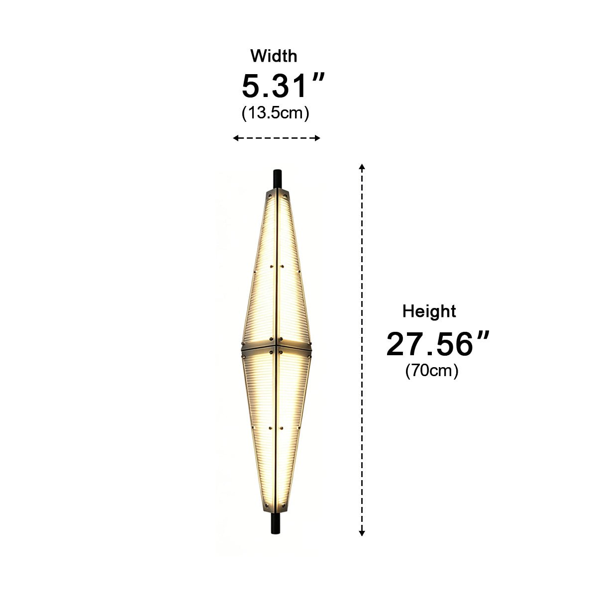 Waterproof Luxury Diamond Ribbed Glass Outdoor Wall Light - Glimvale