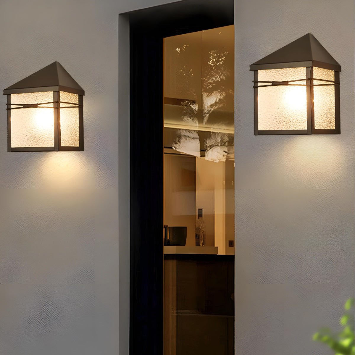 Waterproof Modern Farmhouse House Shape Outdoor LED Porch Wall Lights - Glimvale
