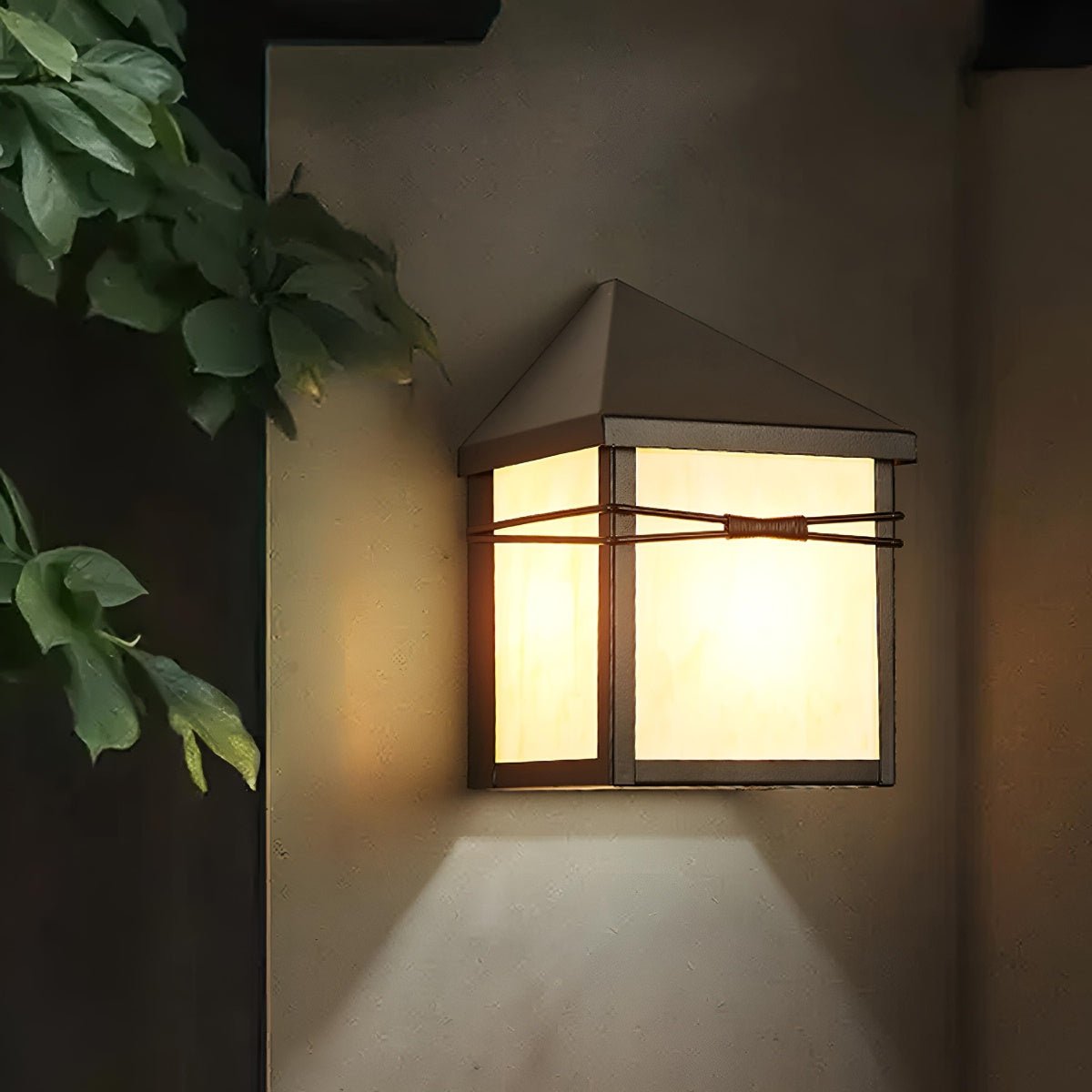 Waterproof Modern Farmhouse House Shape Outdoor LED Porch Wall Lights - Glimvale