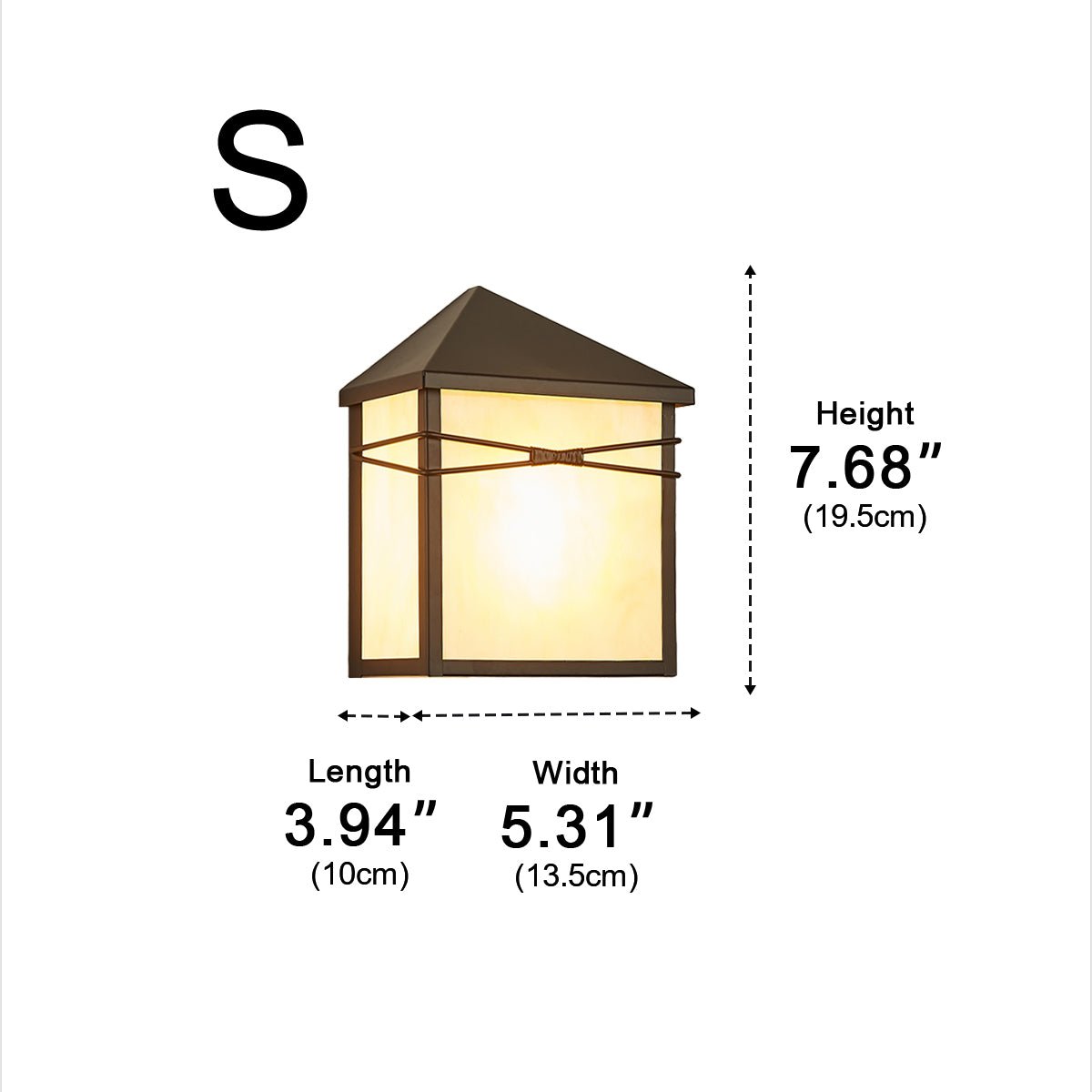 Waterproof Modern Farmhouse House Shape Outdoor LED Porch Wall Lights - Glimvale