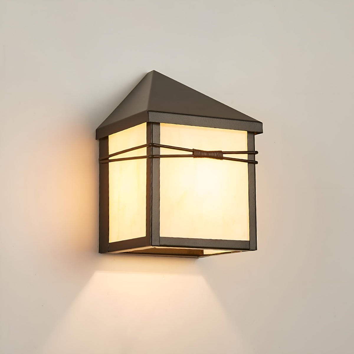 Waterproof Modern Farmhouse House Shape Outdoor LED Porch Wall Lights - Glimvale