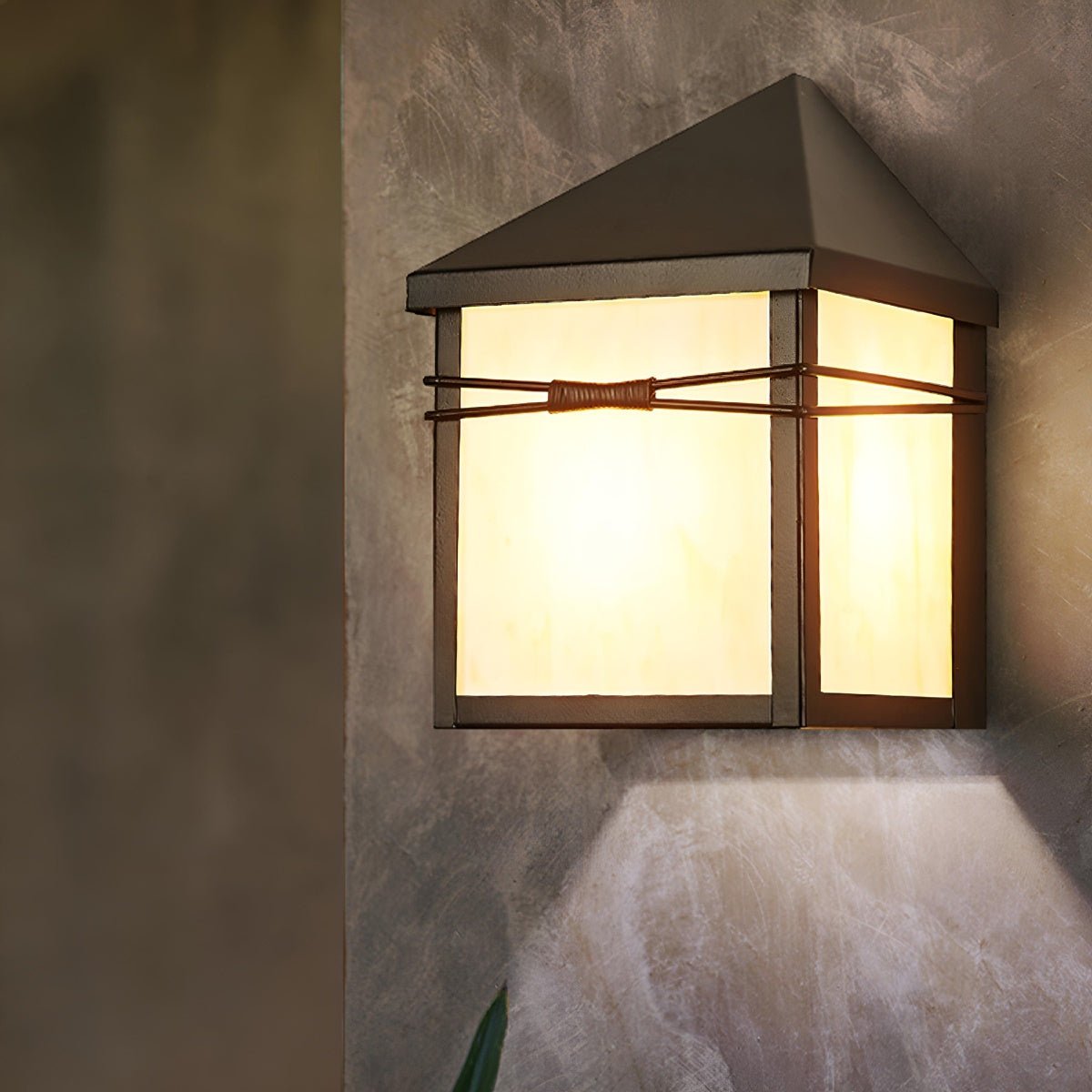 Waterproof Modern Farmhouse House Shape Outdoor LED Porch Wall Lights - Glimvale