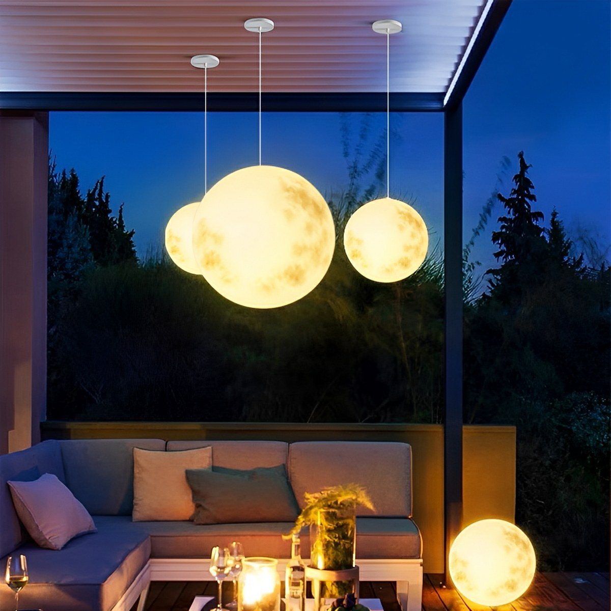 Waterproof Moon Garden Landscape Outdoor Ceiling Lights - Glimvale
