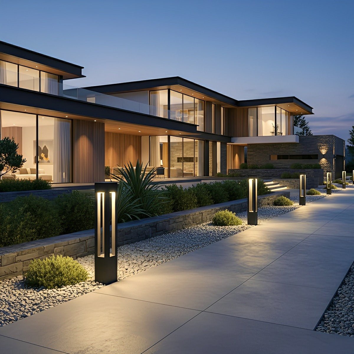 Waterproof Outdoor Garden LED Lawn Lamp Bollard Path Lights - Glimvale