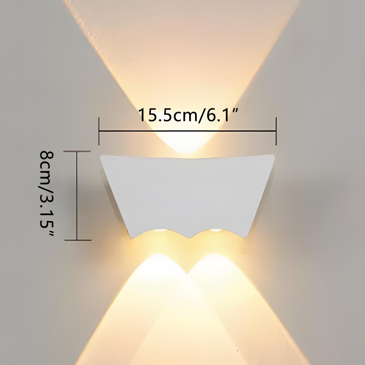 Waterproof Outdoor Up and Down 3 - LED Exterior Wall Washer Lights - Glimvale