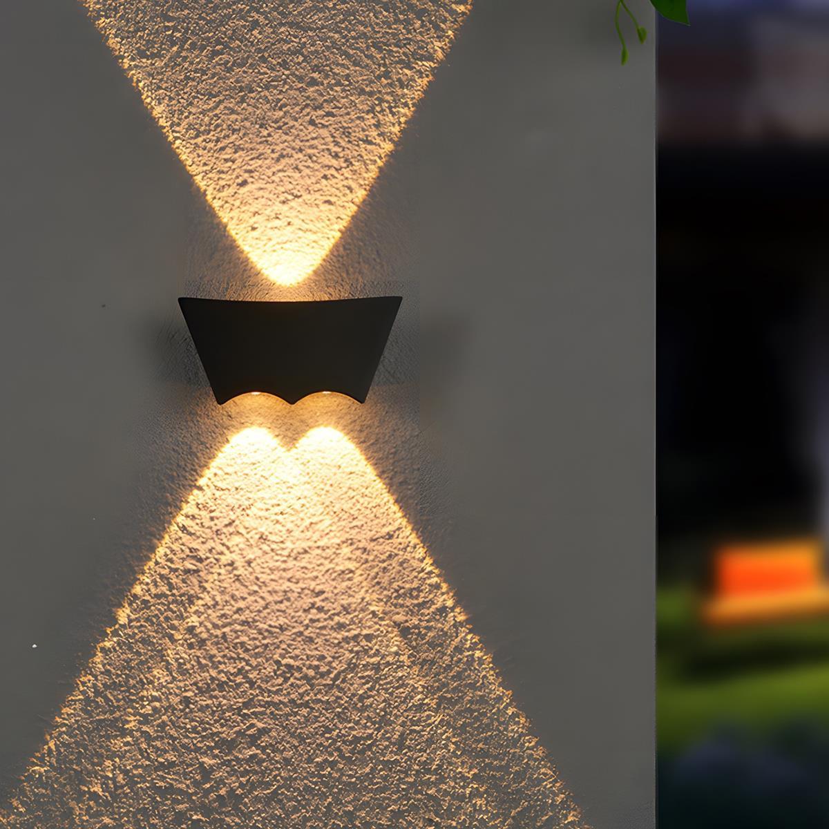 Waterproof Outdoor Up and Down 3 - LED Exterior Wall Washer Lights - Glimvale