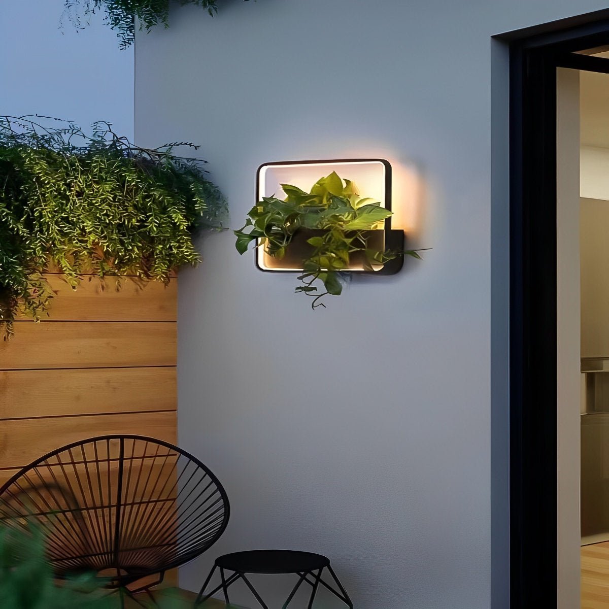 Waterproof Solar LED Outdoor Wall Light Plants Pot - Glimvale