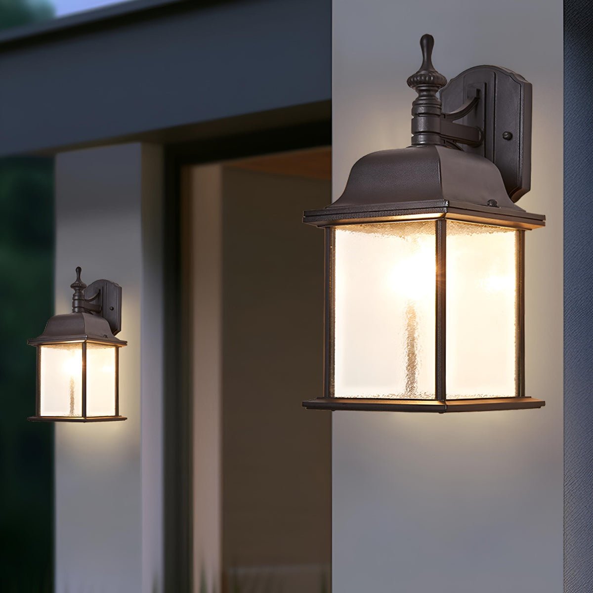 Waterproof Vintage Farmhouse Lantern Outdoor LED Porch Wall Lights - Glimvale