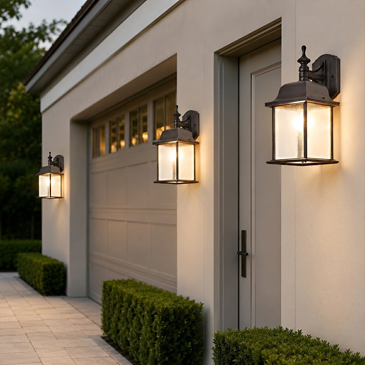Waterproof Vintage Farmhouse Lantern Outdoor LED Porch Wall Lights - Glimvale