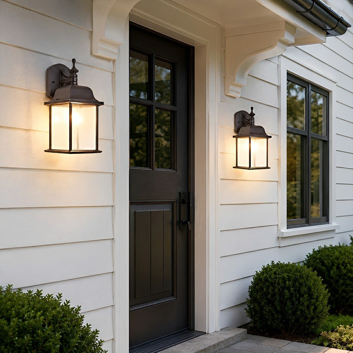 Waterproof Vintage Farmhouse Lantern Outdoor LED Porch Wall Lights - Glimvale