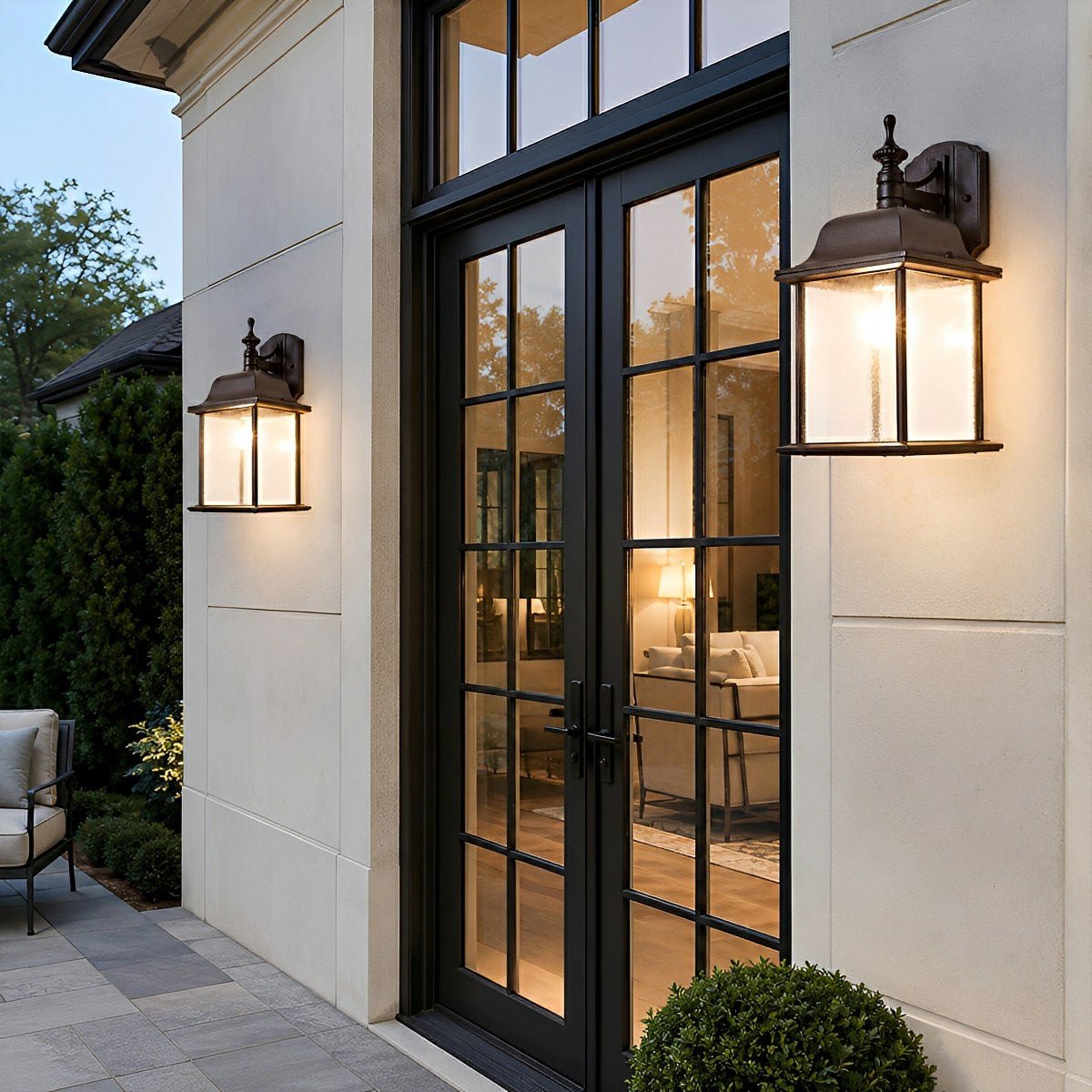 Waterproof Vintage Farmhouse Lantern Outdoor LED Porch Wall Lights - Glimvale