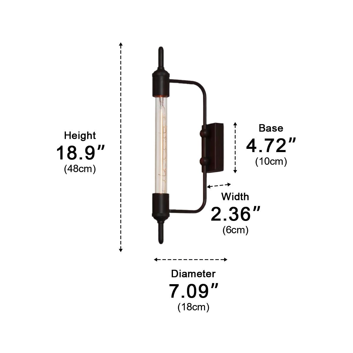 Waterproof Vintage Industrial Iron LED Wall Sconces - Glimvale