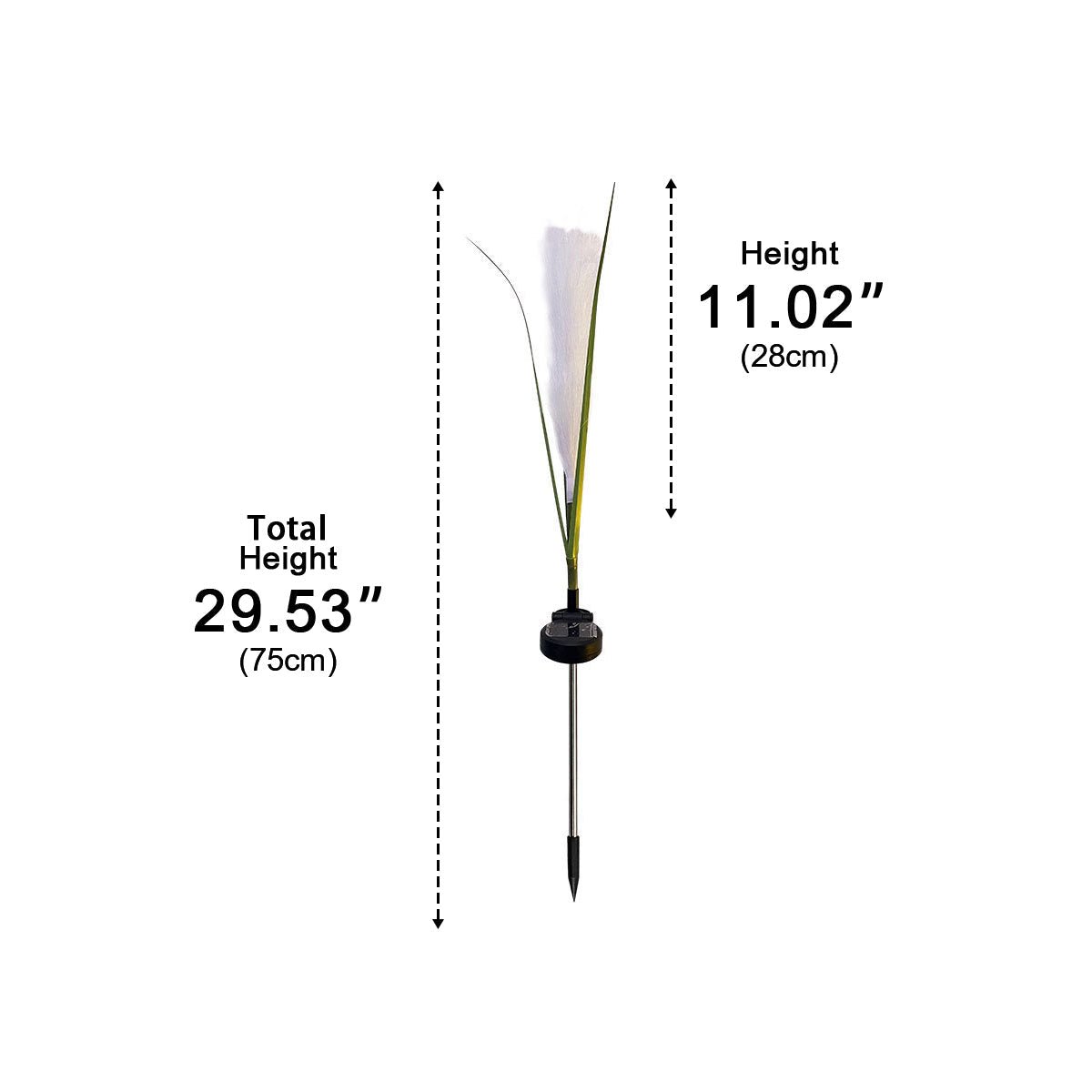 10pcs Solar Waterproof Simulated Reed Fiber Optic Outdoor Lawn Lights - Glimvale