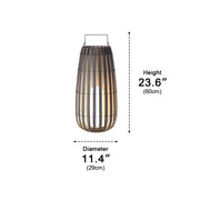 Rattan Hanging Lantern Shaped LED Waterproof Solar Outdoor Lights - Glimvale