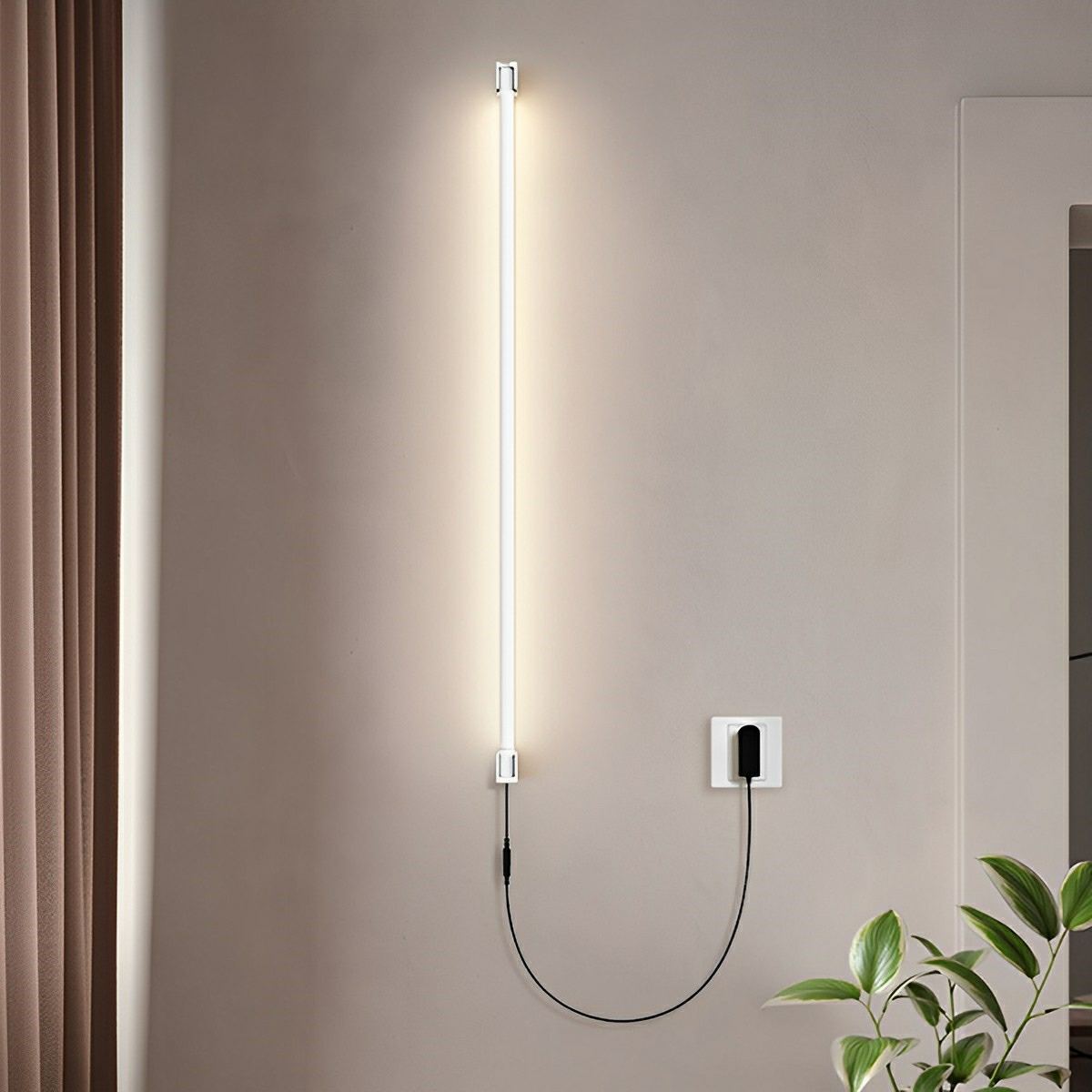 360° Rotatable Modern Minimalist Plug - in LED Long Strip Lights Wall Light