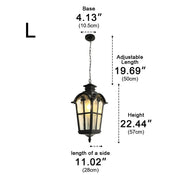 Ancient Rome Rustic Cross Waterproof Outdoor LED Lantern Pendant Lights - Glimvale