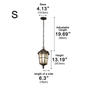 Ancient Rome Rustic Cross Waterproof Outdoor LED Lantern Pendant Lights - Glimvale