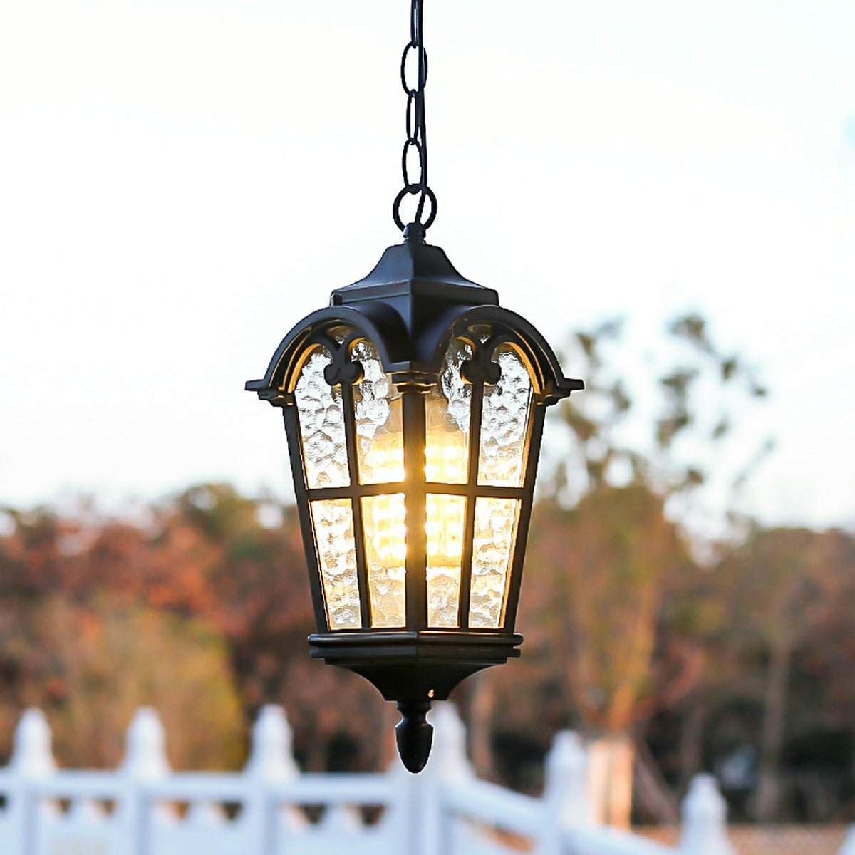Ancient Rome Rustic Cross Waterproof Outdoor LED Lantern Pendant Lights - Glimvale