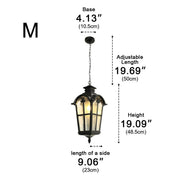 Ancient Rome Rustic Cross Waterproof Outdoor LED Lantern Pendant Lights - Glimvale