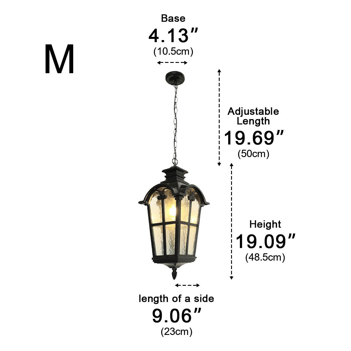 Ancient Rome Rustic Cross Waterproof Outdoor LED Lantern Pendant Lights - Glimvale