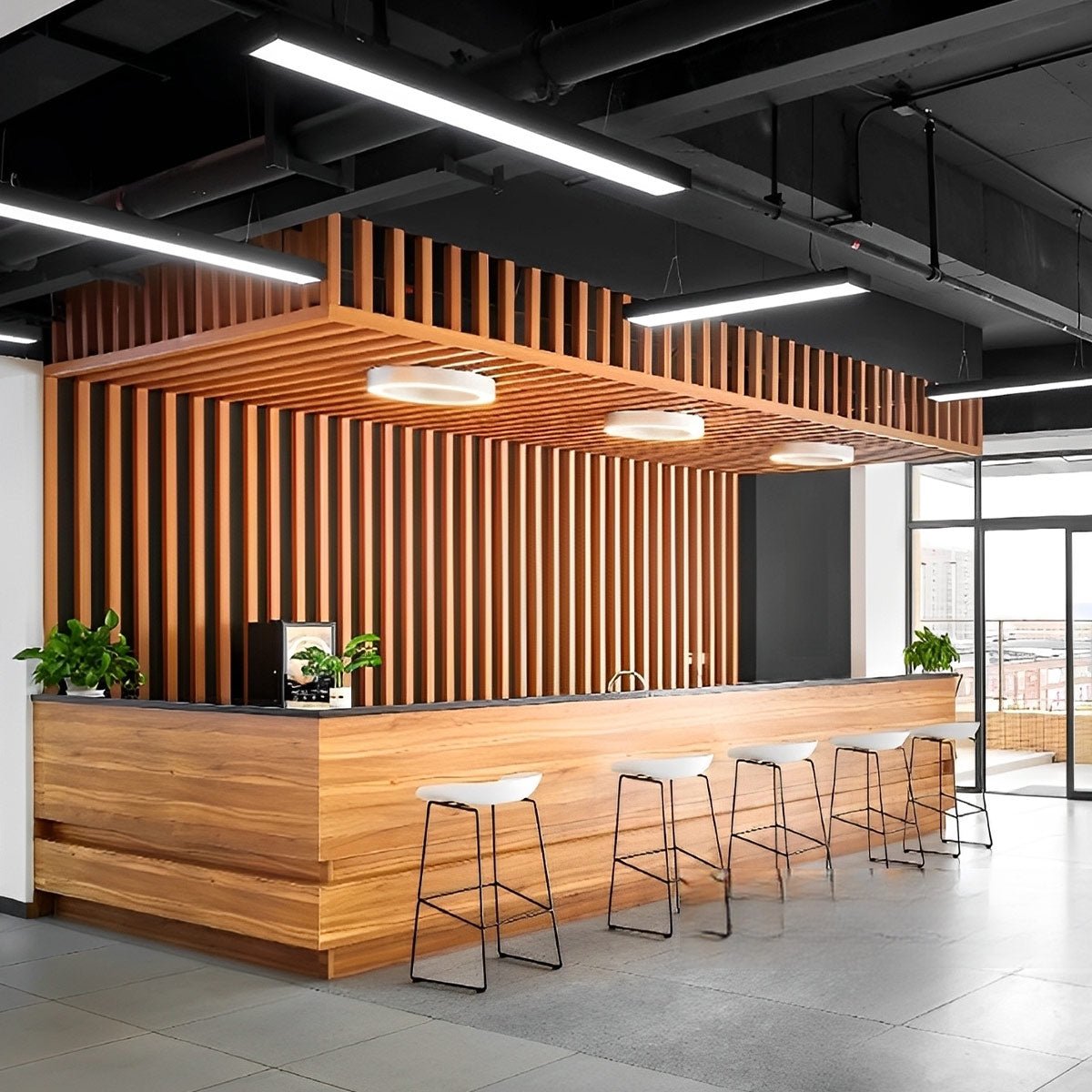 Black LED Recessed Hanging Linear Light - Glimvale