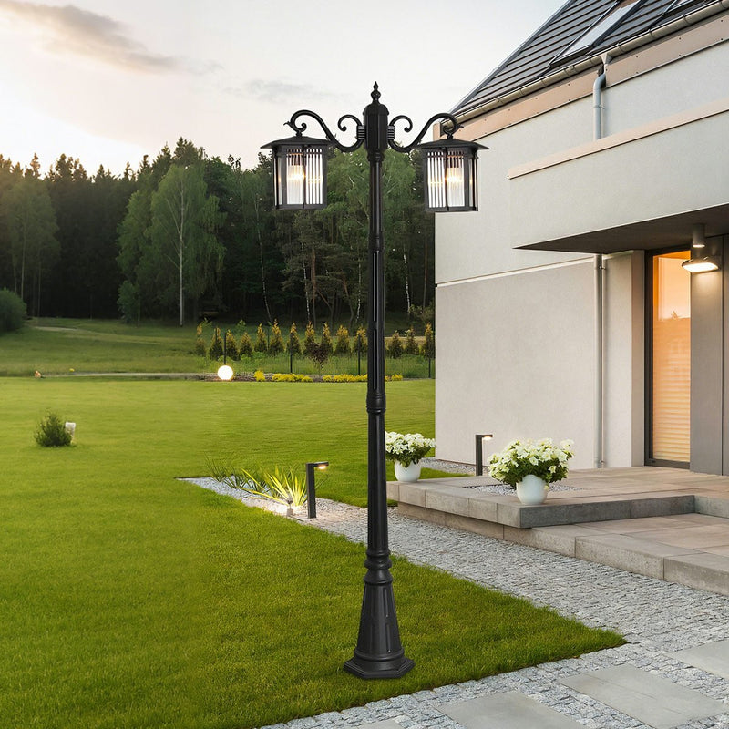 Classic Square Coach Lamps LED Outdoor Pathway Post Lights - Glimvale
