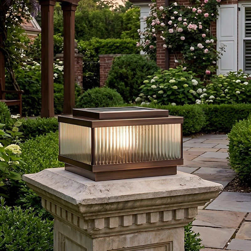 Classic Square Waterproof Outdoor Post Light Fence Pillar Lamp - Glimvale