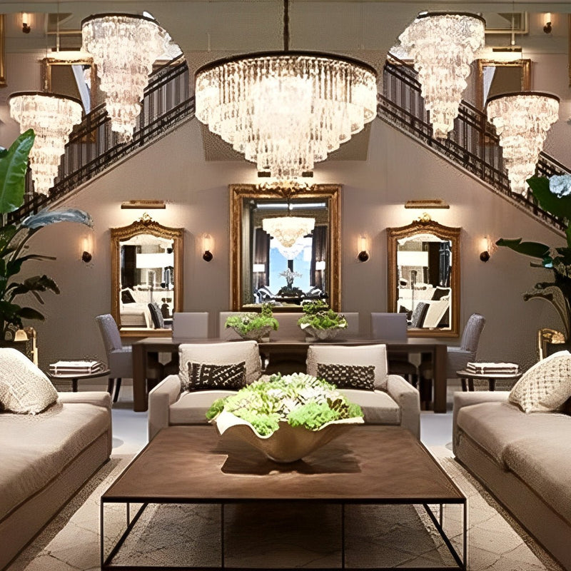 Classical Rustic Spiral Shining Crystal Chandelier - Glimvale