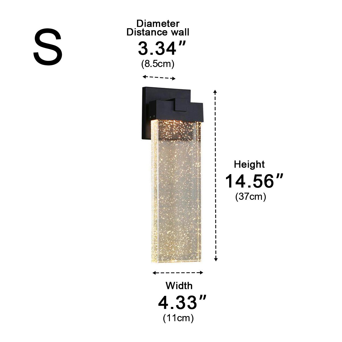 Dimmable Modern Crystal Bubble Waterproof LED Outdoor Wall Light - Glimvale