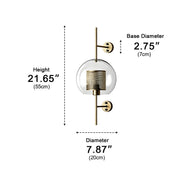Dimmable Vintage Industrial Glass Globe LED Wall Sconces - Glimvale