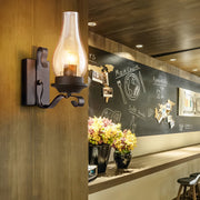 Indoor Industrial LED Kerosene Oil Lamp Wall Sconces - Glimvale