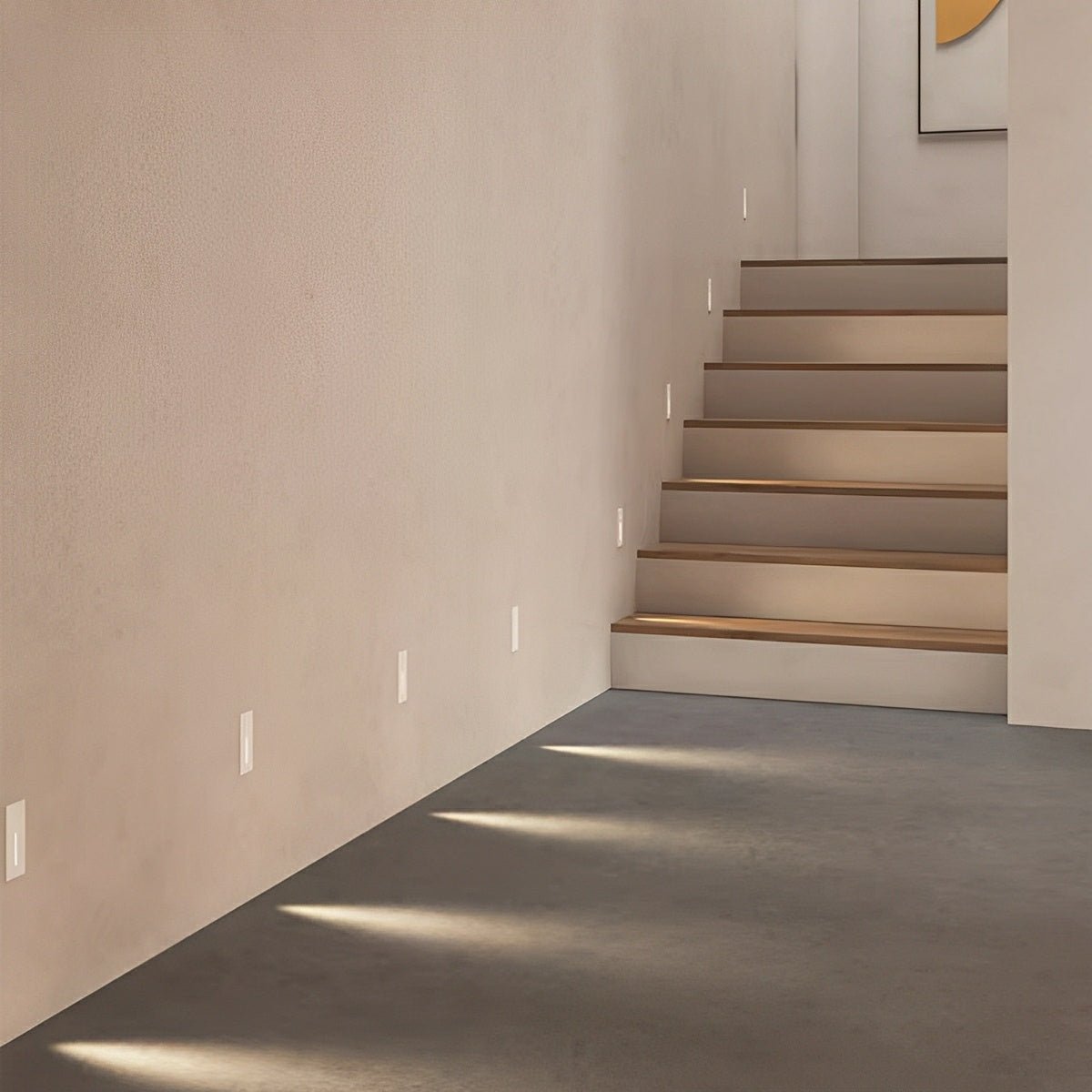 Indoor Minimalist Motion Sensor LED Recessed Stairway Wall Light - Glimvale