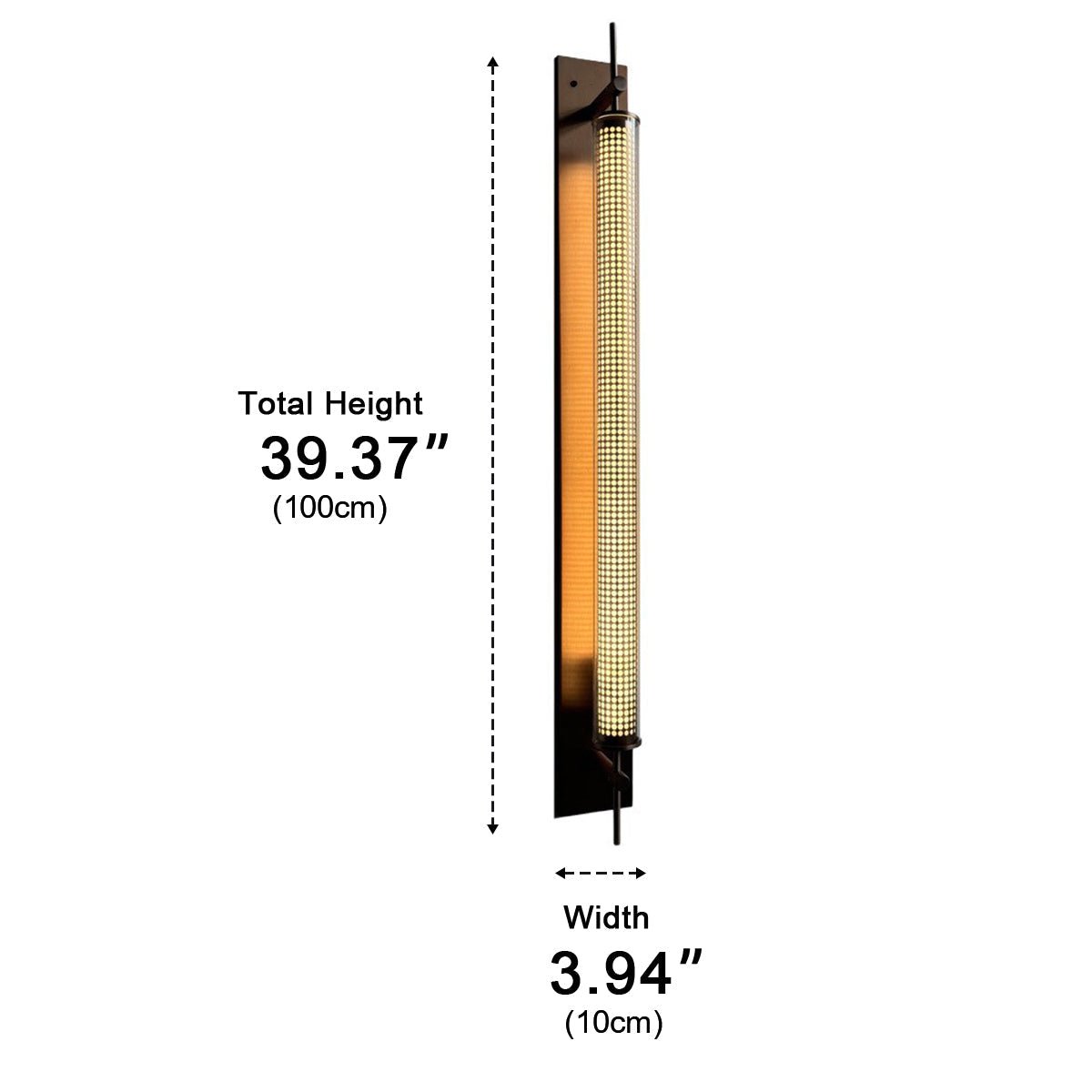 Industrial LED Wall Sconce – Stainless Steel Long Strip Wall Light - Glimvale