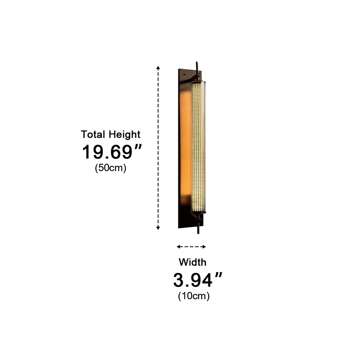 Industrial LED Wall Sconce – Stainless Steel Long Strip Wall Light - Glimvale