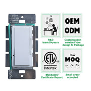 LED Light Dimmer Triac Dimmer Wall Switch Controller - Glimvale